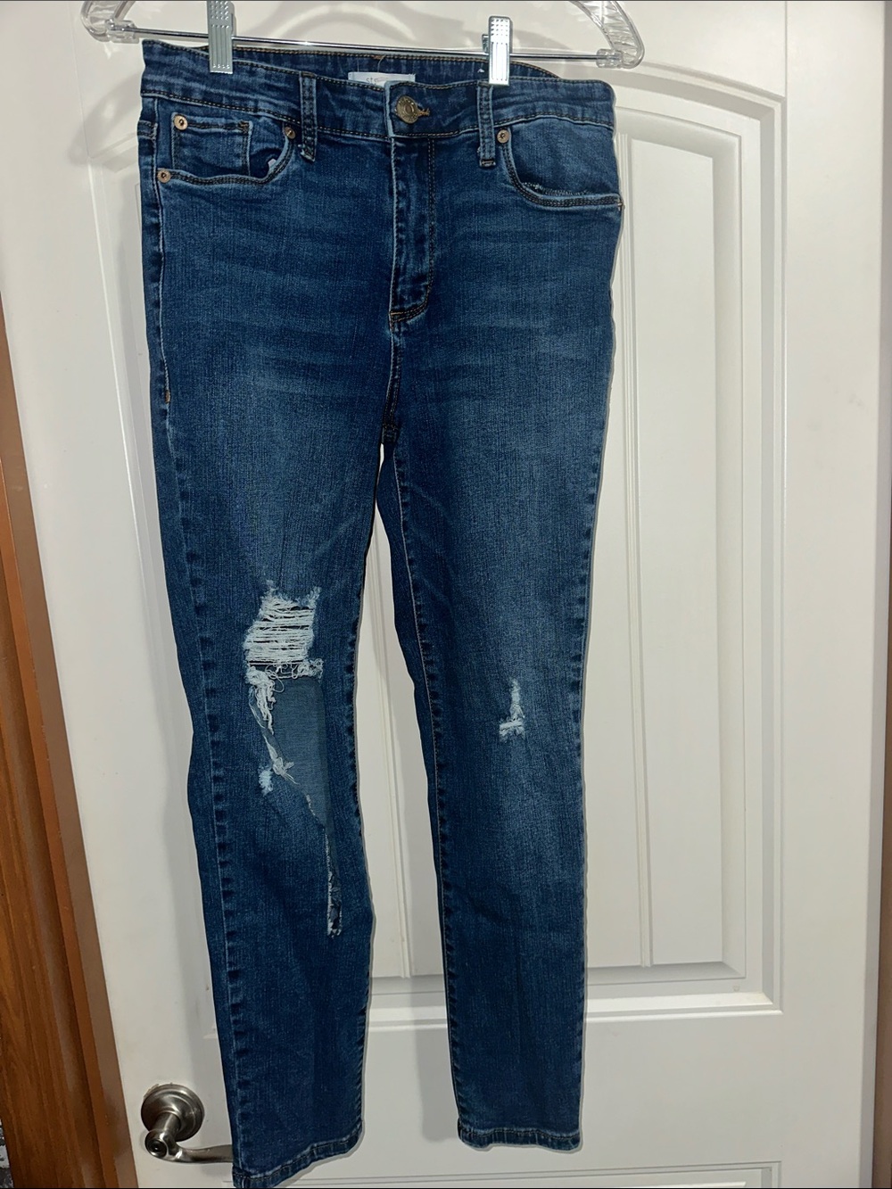 STS Blue Dark Blue Distressed Skinny Jeans size 29